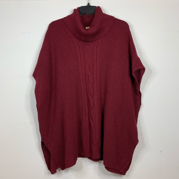 Faded Glory • turtleneck knit poncho - Picture 2 of 7